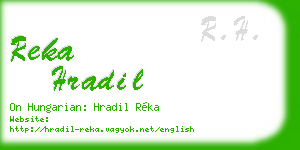 reka hradil business card